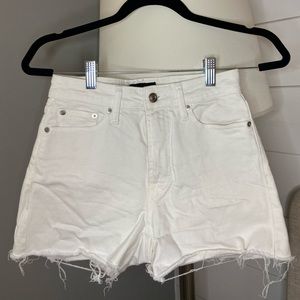 White denim shorts